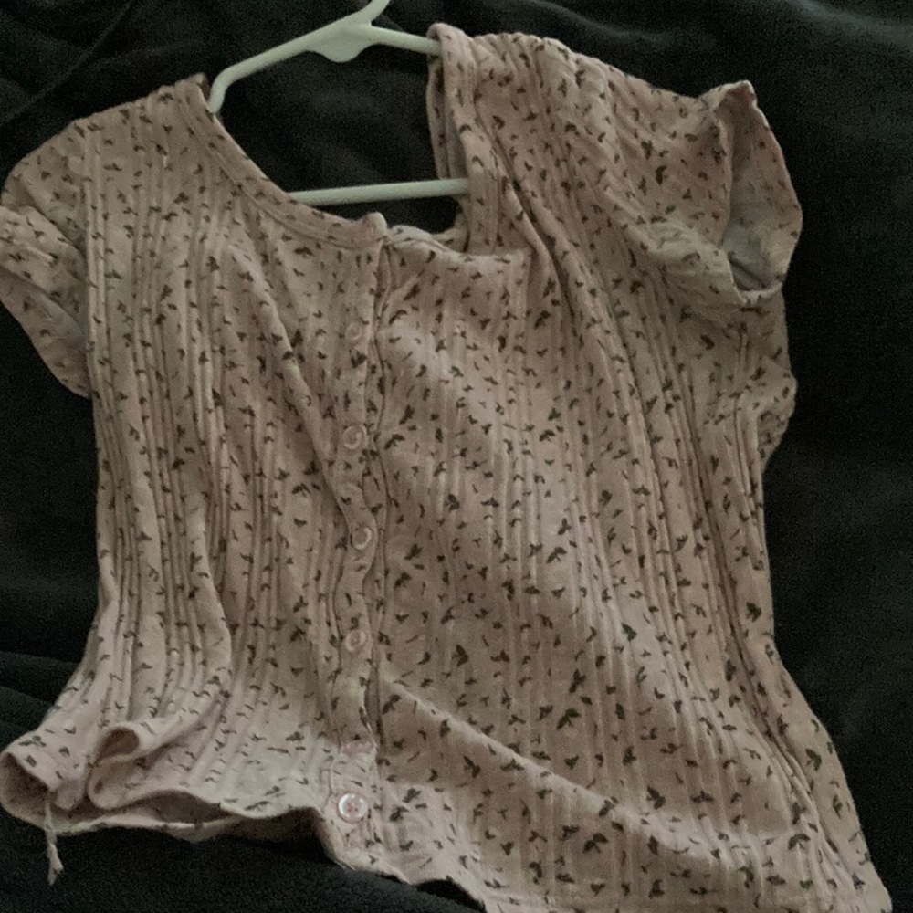 pink striped flower tee from target